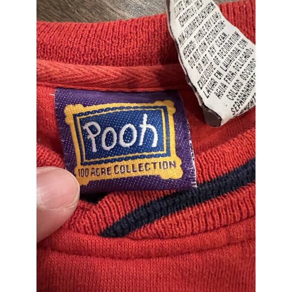 Vintage Pooh 100 Acre Collection Red Buddies Long Sleeve Sweatshirt Size XL - Picture 6 of 11